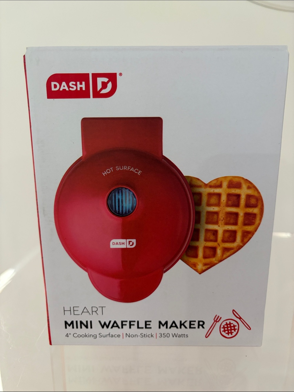 Dash Red Heart Mini Waffle Maker - Ash